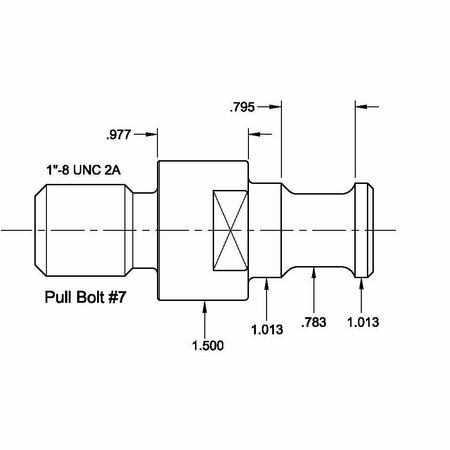 TJ DAVIES CO PULL BOLT PULL BOLT 7